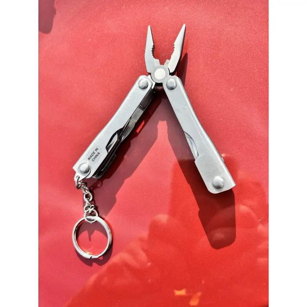 Multi Tool 4 Inch Pliers New Keychain Convenient Screwdriver Scissors Bottle